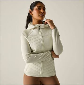 Picture of WOMANS ANDRESON MARL HYBRID JACKET LIGHT VANILLA